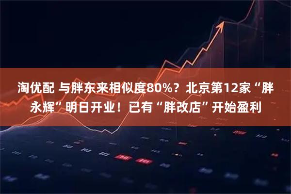 淘优配 与胖东来相似度80%？北京第12家“胖永辉”明日开业！已有“胖改店”开始盈利