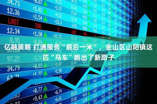 亿融策略 打通服务“最后一米”,金山区山阳镇这匹“马车”跑出了新路子